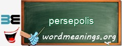 WordMeaning blackboard for persepolis